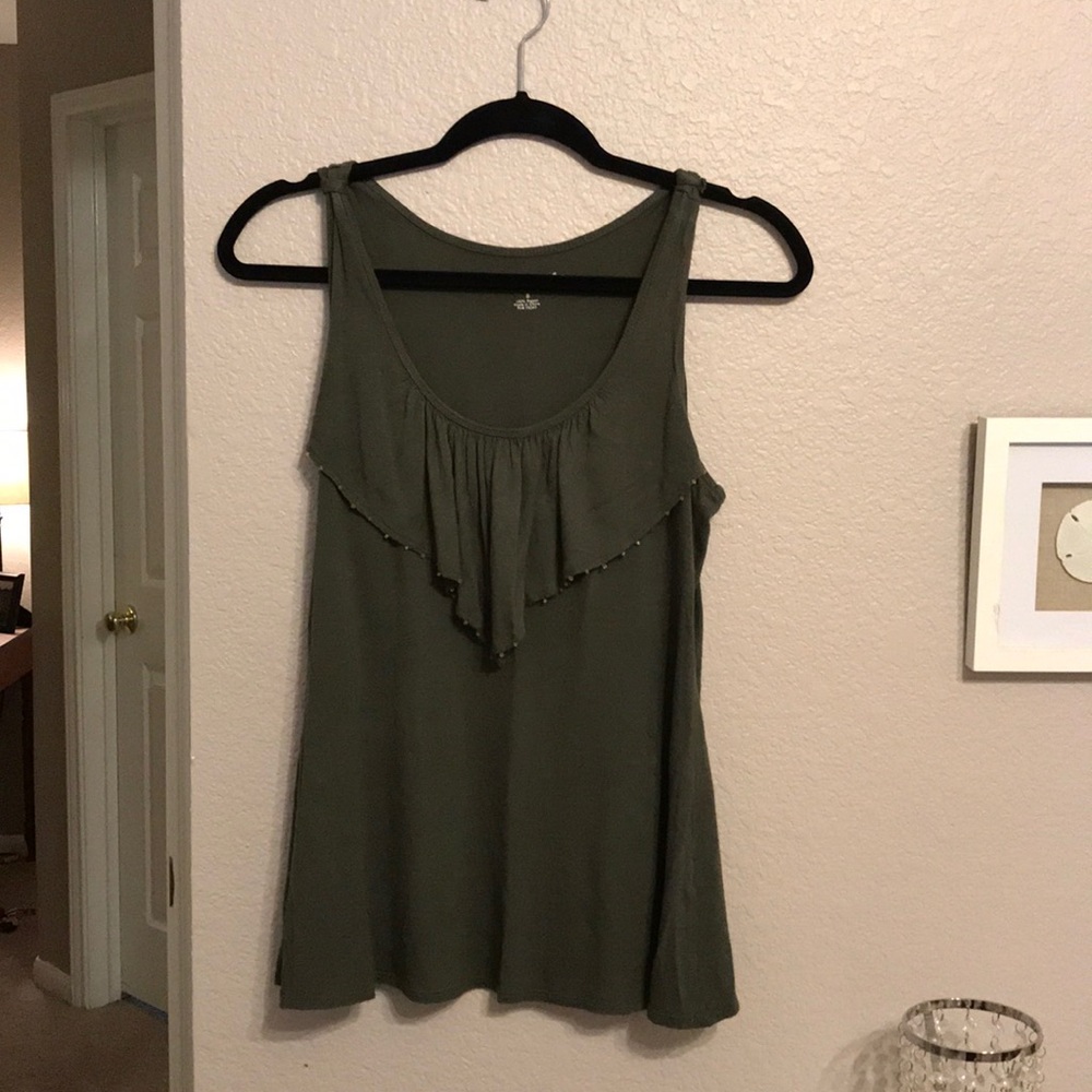 Army green tank top